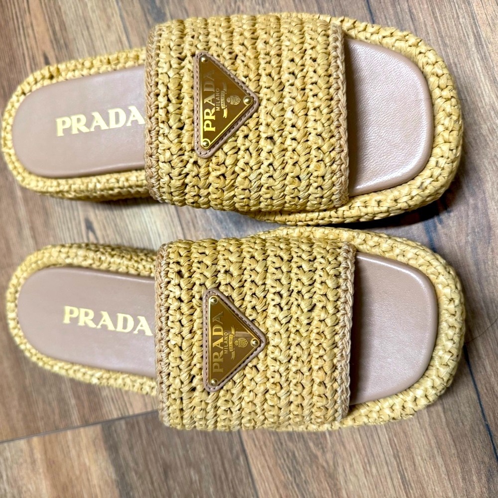 Prada | Crochet Flatform Slides